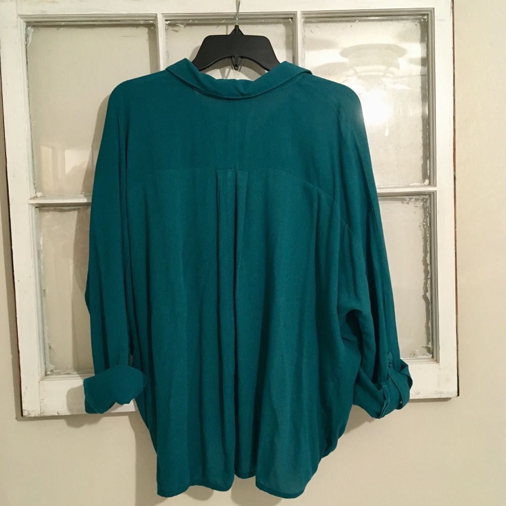 Umgee Gathered Button Down Blouse - image 2